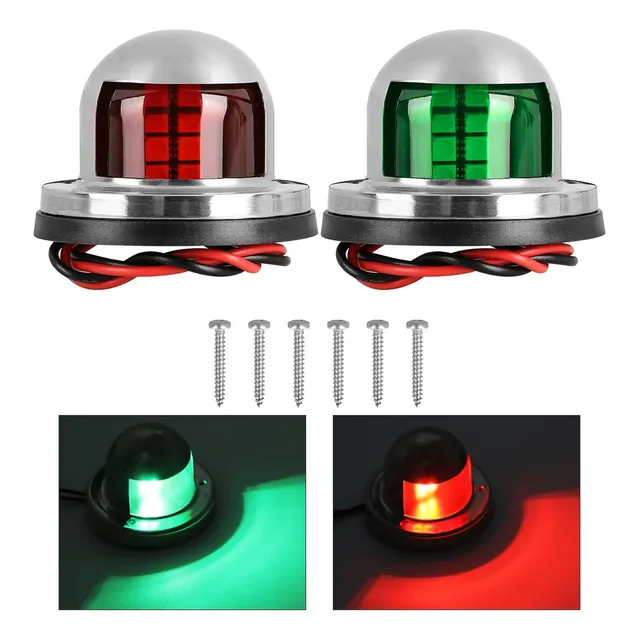 1 Par 12v Llevó Led Barco Luces De Navegación Yate
