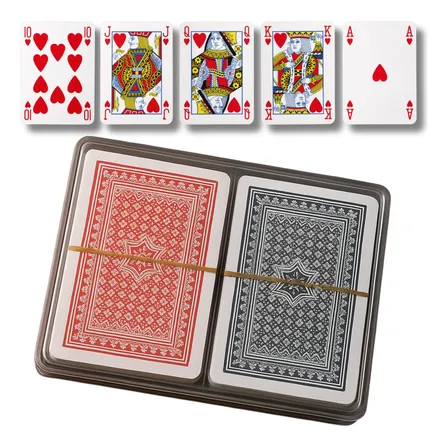 Baralho Cartas Plástico 100% À Prova D'água 104 Cartas Pôquer Vermelho Preto Vermelha E Preta Português