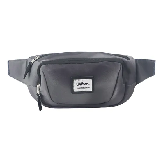 Riñonera Bandolera Wilson Urbana Para Viaje Con Cierre Hombre Mujer Moderna Reforzada Color Negro