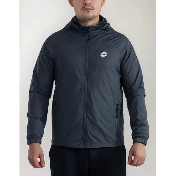 Campera Rompeviento Lotto Con Capucha Reflectivo Fina