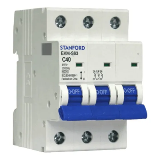 Interruptor Automático 3px40a 6ka Curva C Stanford Color Blanco