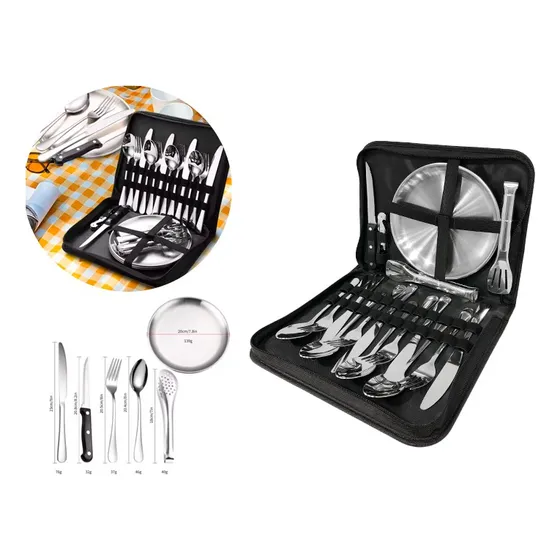 Set De Cubiertos Portatil Con Estuche