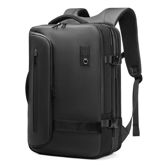 Mochila Mv Movac Airpack 45l Viaje Adultos Impermeable Color Negro Diseño De La Tela Liso