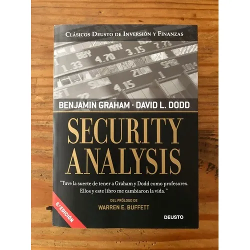 Security Analysis, De Benjamin Graham. Editorial Ediciones Deusto En Español