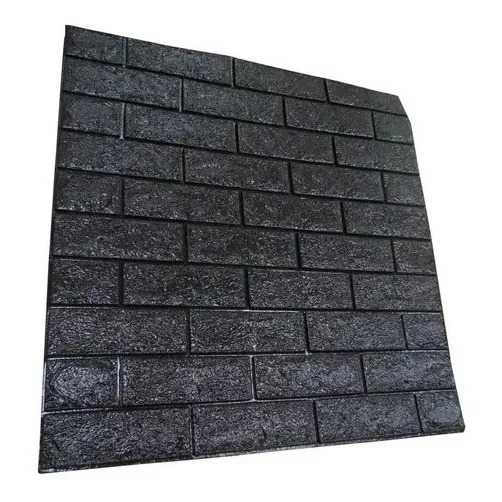 Revestimiento Auto Adhesivo 3d Ladrillo Negro Placa Pgu