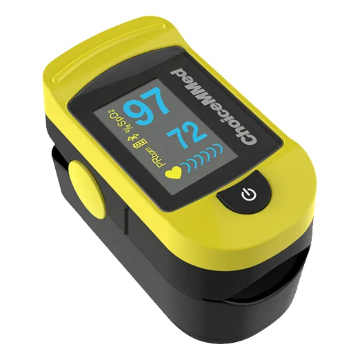 Oximetro De Pulso Pantalla A Color Choicemmed Amarillo Gris