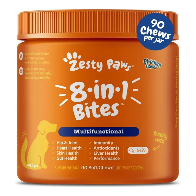 Zesty Paw 8 In 1 Suplemento Para Perros Multifuncional