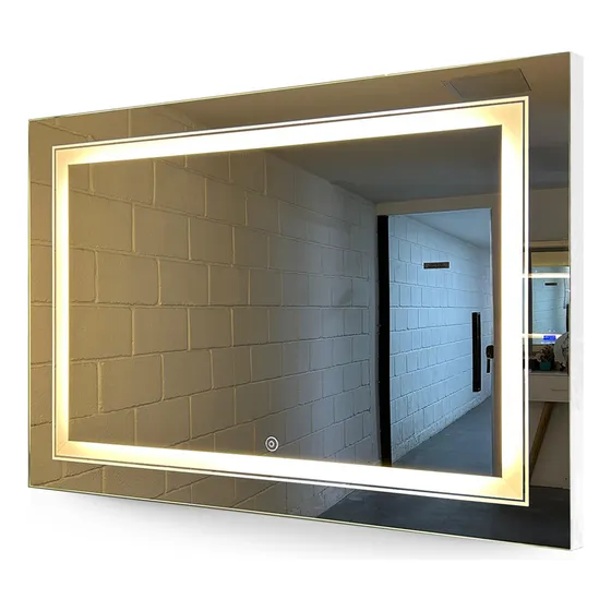 Espelho Com Iiluminação Led Touch Ajustável 1,0 X 0,60cm