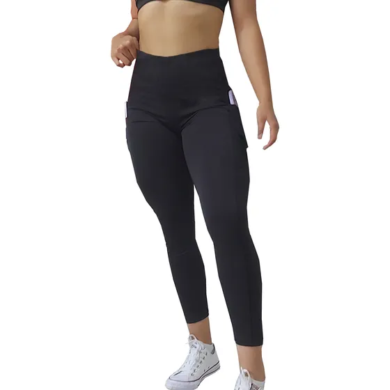 Leggins Deportivos Dama De Licra Con Bolsa Celular  Gym 