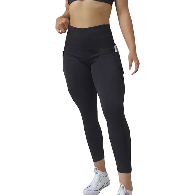 Leggins Deportivos Dama De Licra Con Bolsa Celular  Gym 
