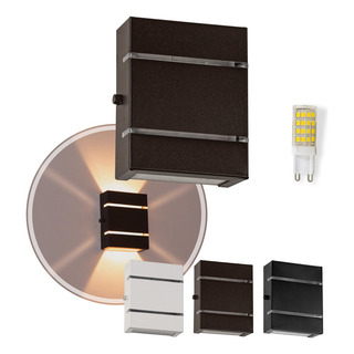 10x Arandela Slim Alumínio 2 Frisos Com Led G9 St2527 Estrutura Marrom Led Branco Frio 10x Arandela Slim Alumínio 2 Frisos Com Led G9 St2527 Estrutura Marrom Led Branco Frio