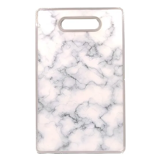 Tabla De Cortar Simil Mármol Rectangular 37x27 Cm