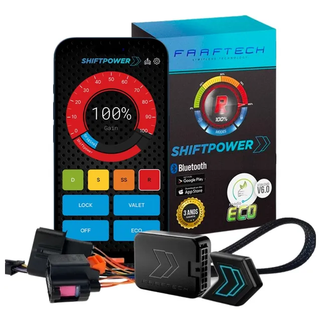 Shiftpower Chip Potência Acelerador Plug Play Bluetooth 5.0+