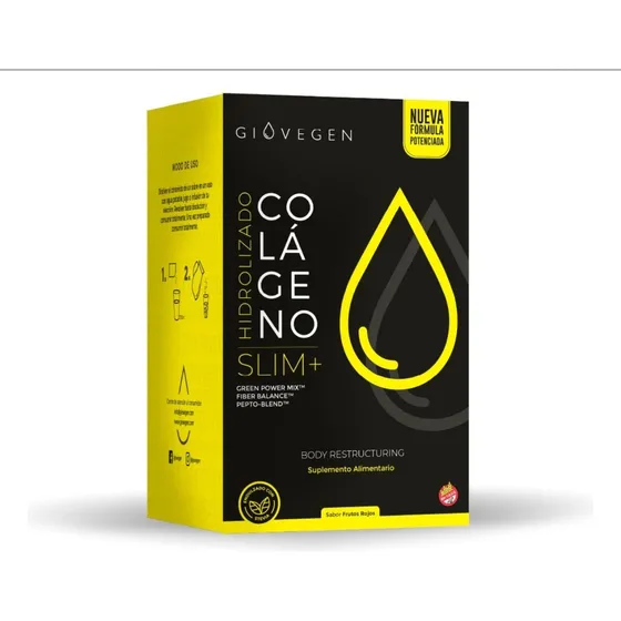 Colágeo Hidrolizado Giovegen Slim + Caja Por 30 Sobres