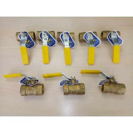 Llave De Paso Para Gas 3/4 Fp 100% Bronce Fundición Pacifico