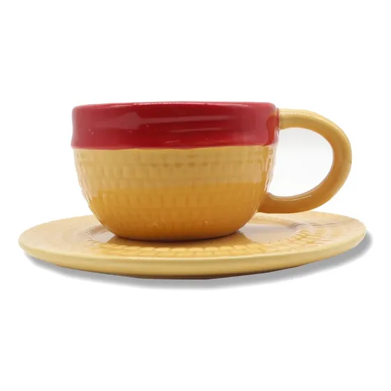 Taza De Café De Una Sola Pieza Con Forma De Mono D, Sombrero