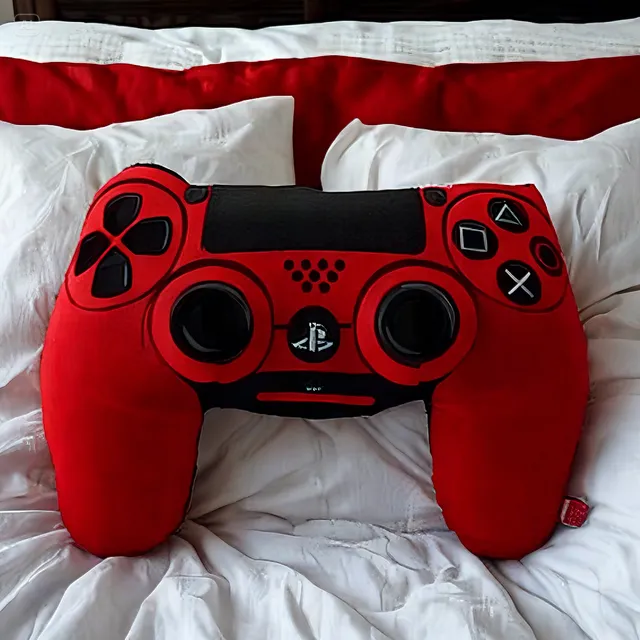 Almohadón Forma Joystick Ps4 Gamer 70x50cm Lavable