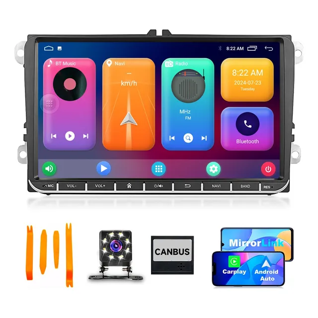 Estéreo Auto Carplay Android Gps Para Vw Golf Jetta Mk6 Polo
