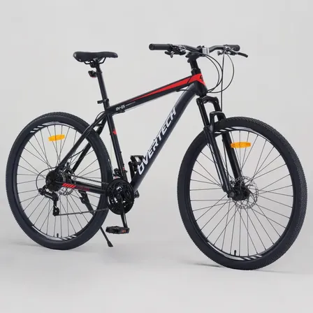 Bicicleta Mtb Overtech R29 Q5 21v Freno A Disco Shimano 12x Color Negro/Rojo/Blanco Tamaño del cuadro M