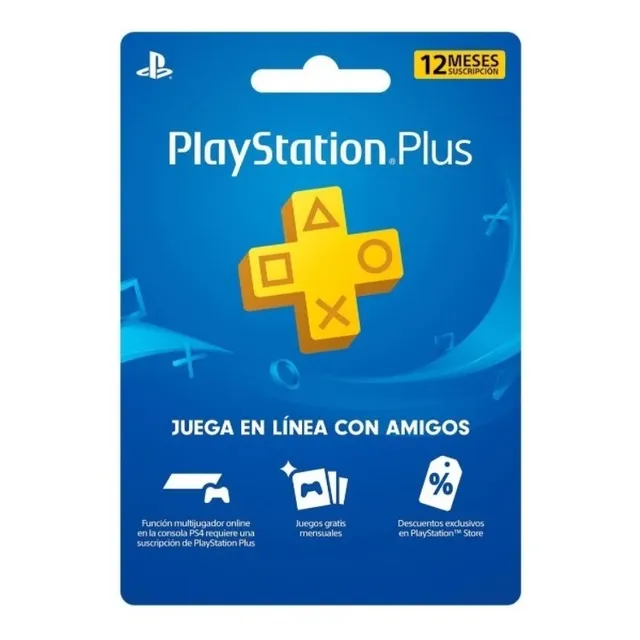 Tarjeta Plus 12 Meses - Playstation Plus 1 Año - Usa