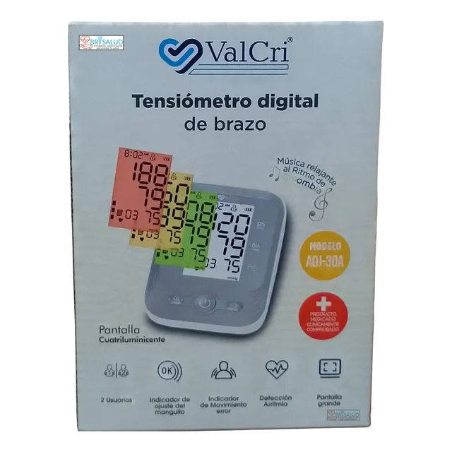 Tensiómetro Digital Valcri 30a - Altavoz Indicador Resultado