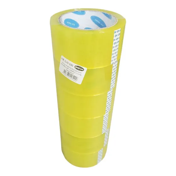 Cinta Plastica Ahdesiva Para Embalar 100mts Paquete 6und