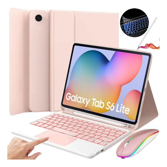 Funda Teclado Mouse P/galaxy Tab S6 Lite 10.4'' Ñ P620/p625