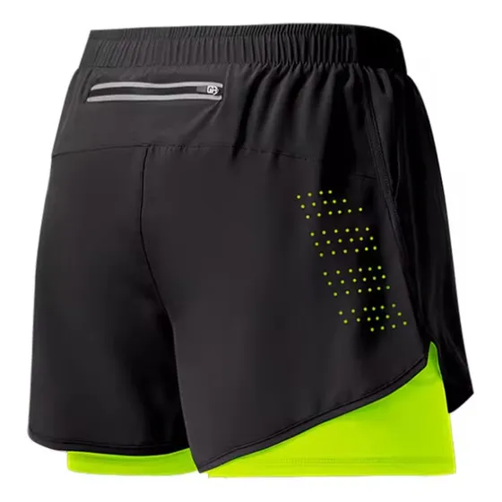 Short Deportivo Caballero Corte Running Con Licra Incluida