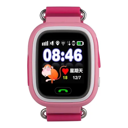Smartwatch Wonlex GW100 con correa color fucsia y caja color rosa