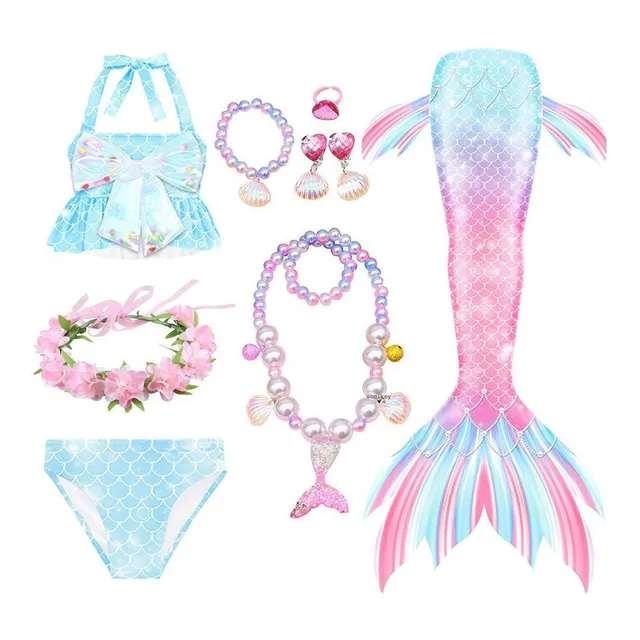 Bikini De Cola De Sirena For Niños Lazhu Sin Aletas