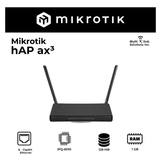 Router Hap Ax3 Mikrotik 5puertos Eth Wifi6 Gigabit Ofert Bcv