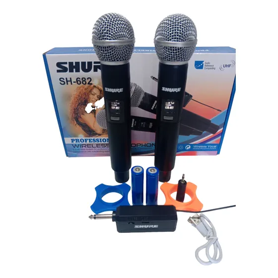 Microfono Shure Inalambrico Sh-682 Recargable Profesional
