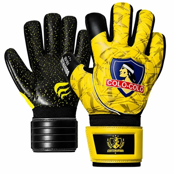 Guantes Arquero Portero Futbol Olymphus Colo Colo Centenario Látex D-Soft Para Niños | Talla 5