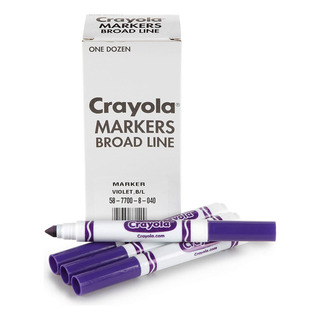 Rotuladores Crayola Broad Line, Violeta Y Morado, 12 Unidade Rotuladores Crayola Broad Line, Violeta Y Morado, 12 Unidade