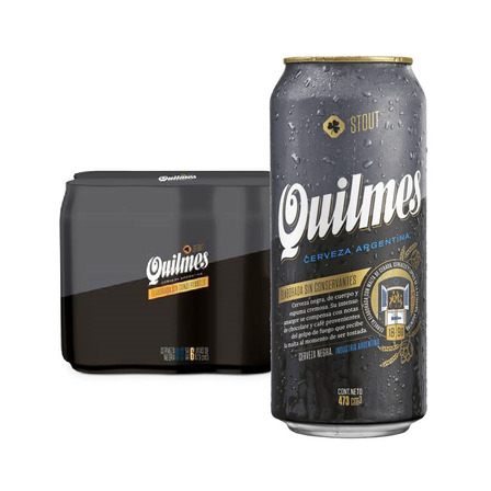 Cerveza Quilmes Stout negra lata 473 mL 6 u