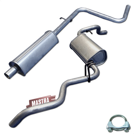 Kit Escapamento Abafador + Traseiro Siena 1.0 8v 1997 A 2008 Kit Escapamento Abafador + Traseiro Siena 1.0 8v 1997 A 2008