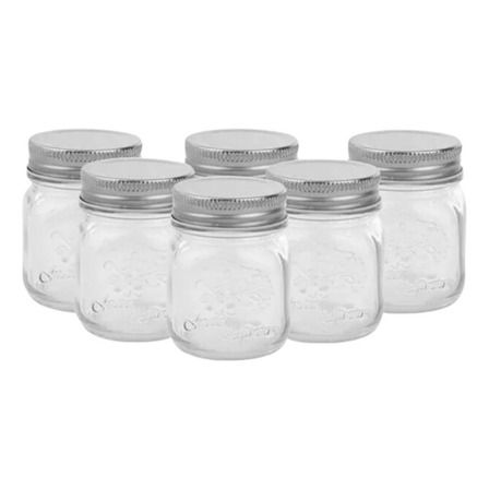 Kit De 6 Frascos Vidrio Para Especieros Fiesta O Decoracion Color Transparente Kit De 6 Frascos Vidrio Para Especieros Fiesta O Decoracion Color Transparente