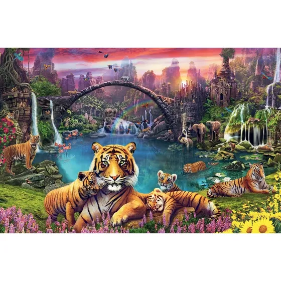 Rompecabezas Ravensburger 3000 Piezas. Tigres En El Paraiso