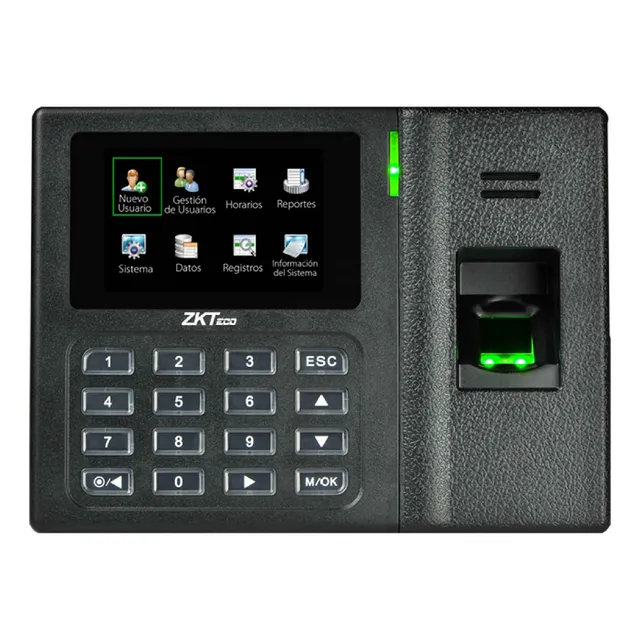 Zkteco Lx14 control de asistencia biométrica por huella y contraseña reporte en excel por usb 2.0 color negro