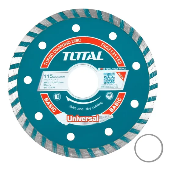 Disco Diamantado Turbo Total 115×22.2mm Ancho7,5mm
