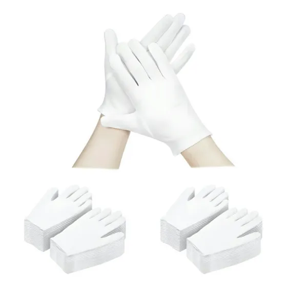 24pz Guantes Blancos De Algodón Para Monedas Joyería Meseros
