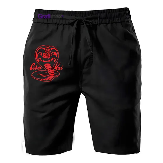 Short Pantalón De Buzo Hombre Algodón Cobra Kai Grafimax
