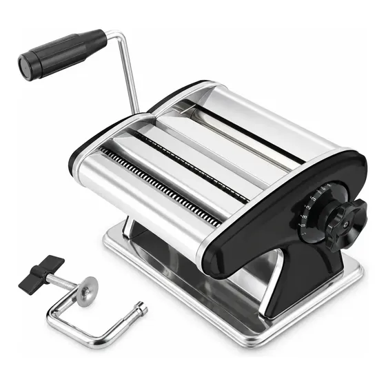 Fábrica De Pastas Smart-tek Bella Pasta Acero Inox Maquina Fideos Fetuccini Negro
