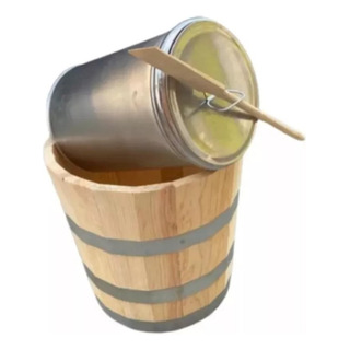 Bote De Acero Para Hacer Nieve 20 Litros Con Garrafa Madera Bote De Acero Para Hacer Nieve 20 Litros Con Garrafa Madera