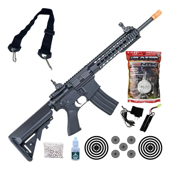 Rifle Airsoft M4 Cm515 Rossi Elétrico Automático 6mm Jogo