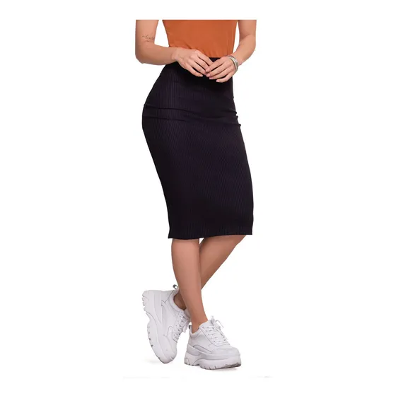 Falda Larga Juvenil Femenino Negro Atypical