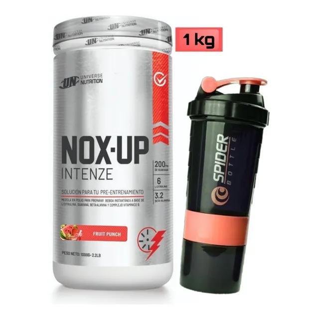 Nox Up 1kg / Pre Entreno + Shaker 3 Cuerpos