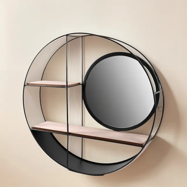 Estante De Pared Flotante Moderno Circular