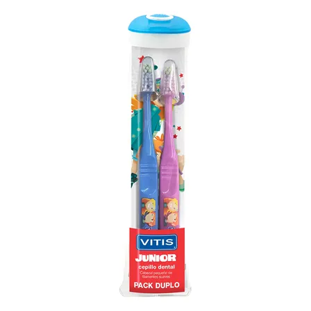Vitis Junior Cepillo Pack Duplo Cabezal Pequeño Duo