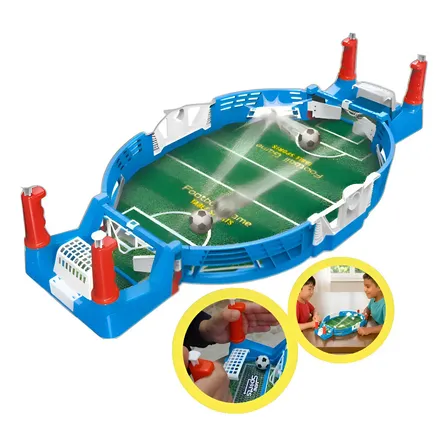 Jogo De Futebol Mesa Infantil Fliperama Pebolim Grande 57cm Azul